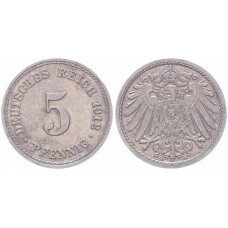 Германия 5 Пфеннигов 1912 A год KM# 11 Берлин Германская империя (BOX2415)