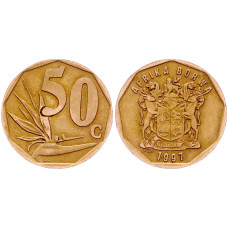 ЮАР 50 Центов 1997 год KM# 163 Стрелиция королевская