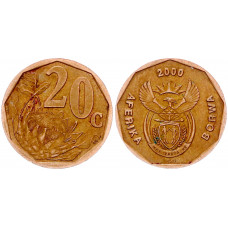 ЮАР 20 Центов 2000 год KM# 225 Гигантская протея