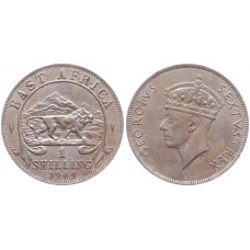 Британская Восточная Африка 1 Шиллинг 1949 год XF KM# 31 Георг VI  Без отметки монетного двора