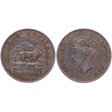 Британская Восточная Африка 1 Шиллинг 1949 год XF KM# 31 Георг V Без отметки монетного двора