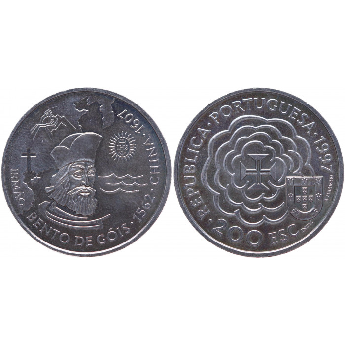 Португалия 200 Эскудо 1997 год UNC KM# 700 Бенто де Гоиш