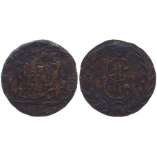 Россия Сибирь Деньга 1767 КМ год VF Бит# 1171 (R) Сибирская монета