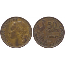 Франция 50 Франков 1953 год XF KM# 918.1