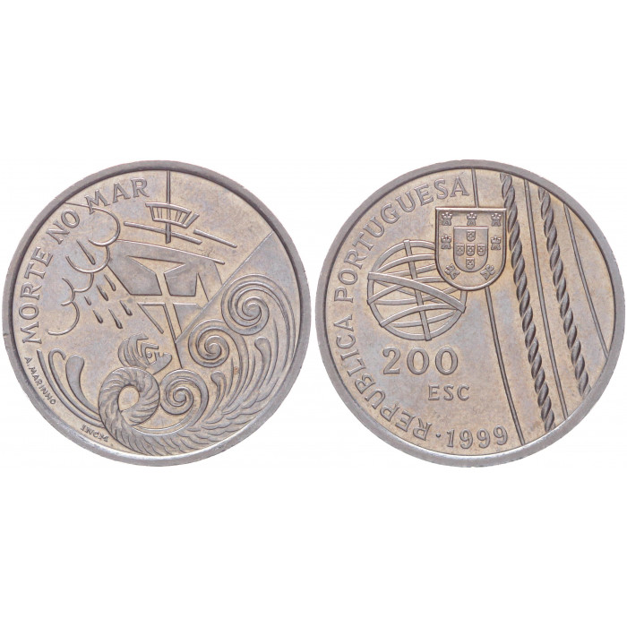 Португалия 200 Эскудо 1999 год UNC KM# 716 Смерть в море