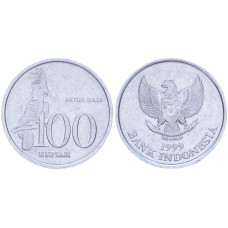 Индонезия 100 Рупий 1999 год AUNC KM# 61 Черный Кокаду