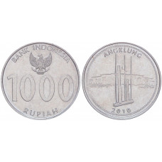 Индонезия 1000 Рупий 2010 год UNC KM# 70 Ангклунг