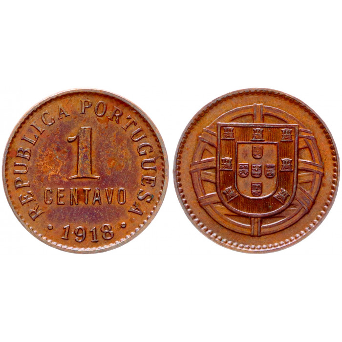 Португалия 1 Сентаво 1918 год UNC KM# 565