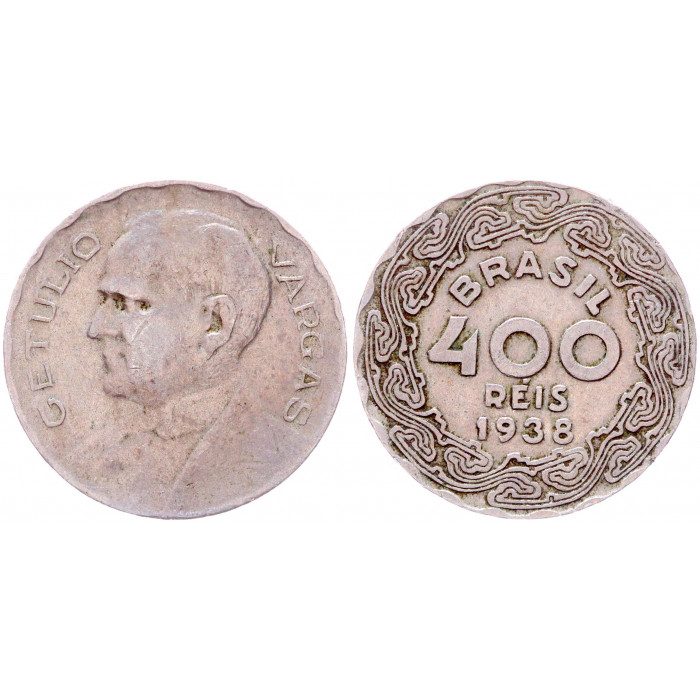 Бразилия 400 Рейс 1938 год XF KM# 547 Жетулио Дорнелис Варгас