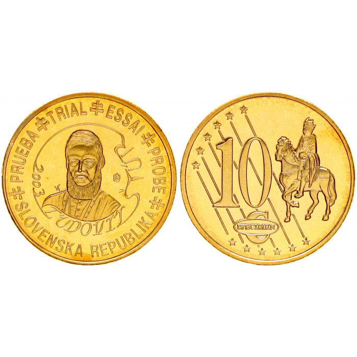 Словения 10 Евроцентов 2003 год UNC Фантазийные выпуски ESSAI-PROBE