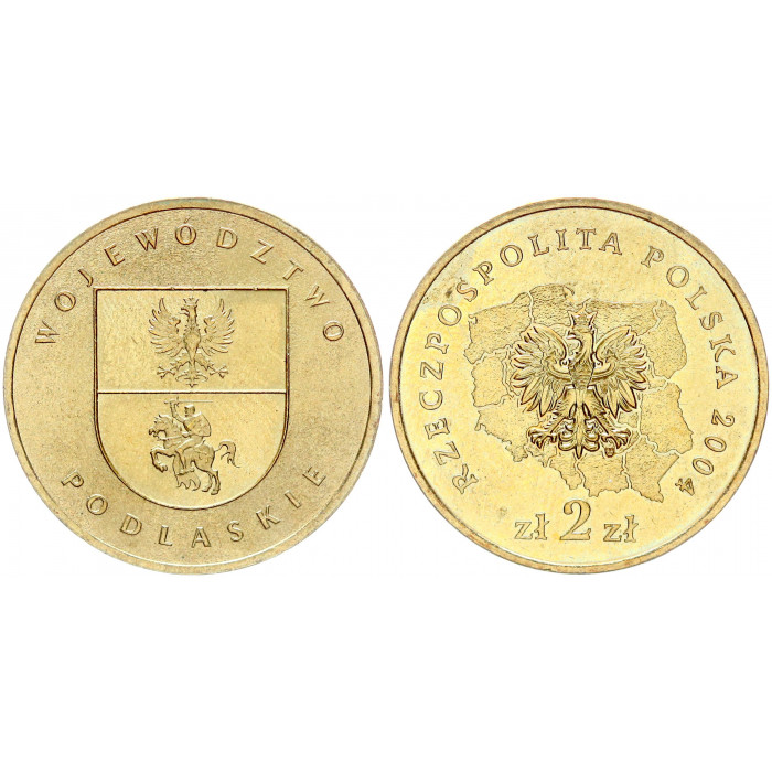 Польша 2 Злотых 2004 год UNC Y# 491 Подляское воеводство