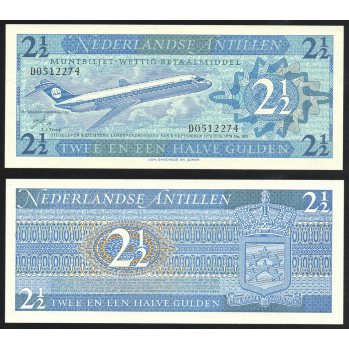Нидерландские Антильские Острова 2-1/2 Гульдена 1970 год UNC ПРЕСС P# 21a