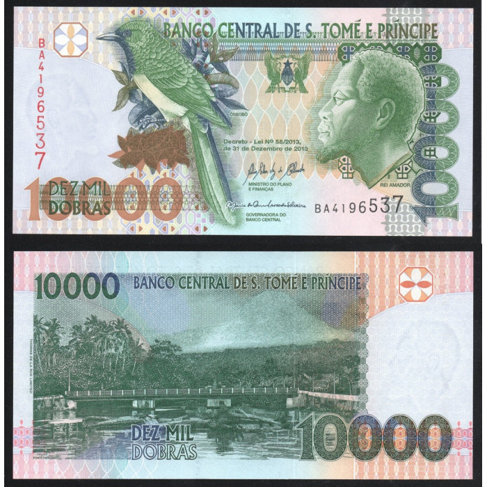 Сан-Томе и Принсипи 10000 Добрас 2013 год UNC ПРЕСС P# 66d