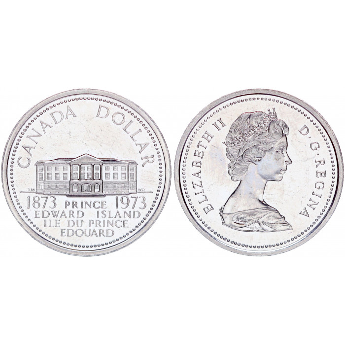 Канада 1 Доллар 1973 год UNC KM# 82 100-летие Острова Принца Эдварда
