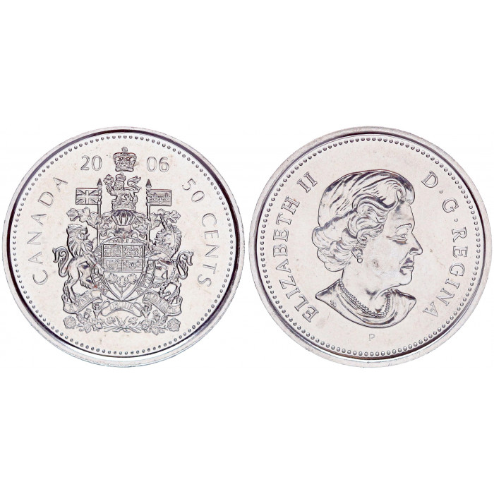 Канада 50 Центов 2006 год UNC KM# 494 Елизавета II