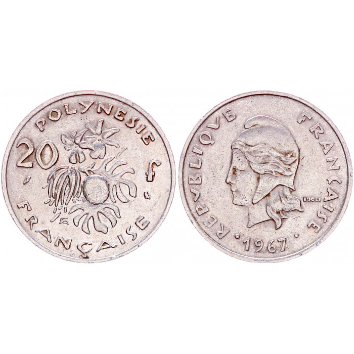 Французская Полинезия 20 Франков 1967 год XF M# 6