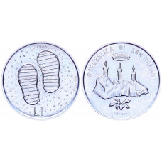 Сан-Марино 1 Лира 1986 R год UNC KM# 187 Эволюция технологий. Редкость !