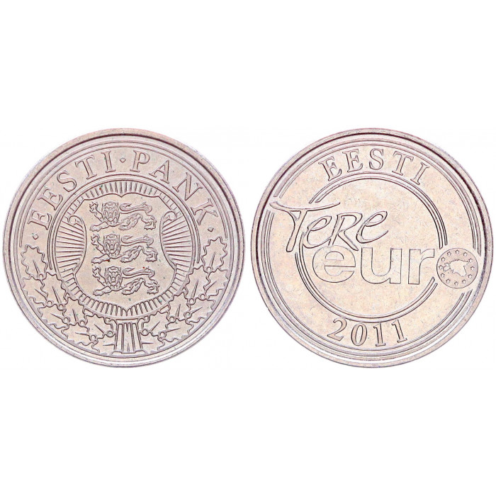 Эстония Жетон 2011 год Col# EE-000001 Estonia Bank Tere Euro