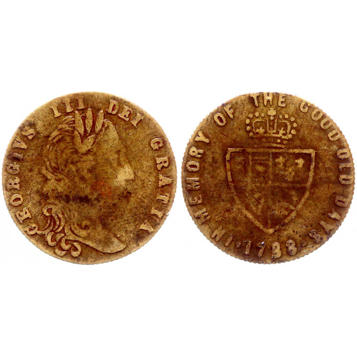 Великобритания Жетон 1788 год Col# GB-000153 George III In Memory Of The Good Old Days