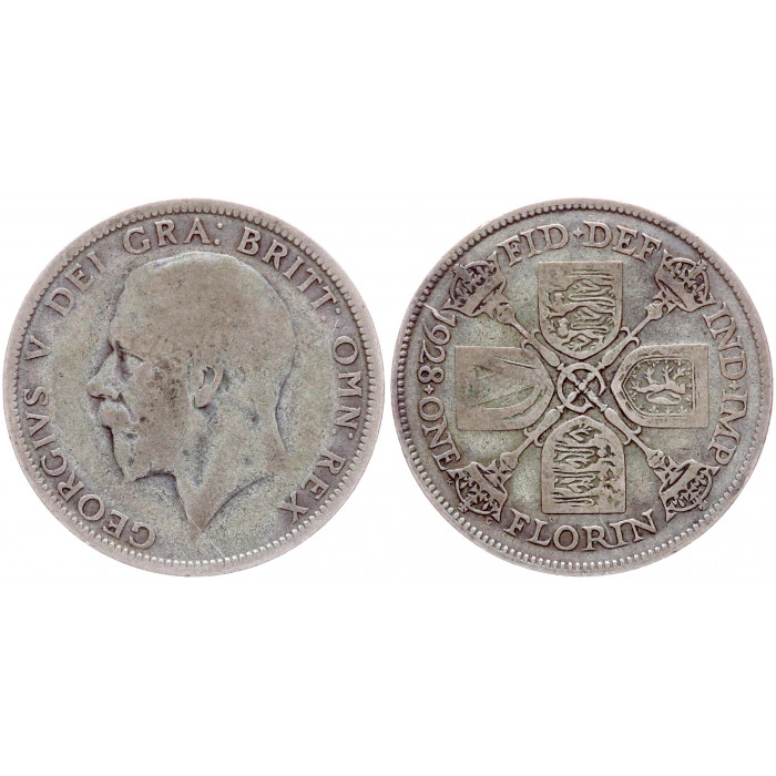1 флорин 2 шиллинга 1928 Великобритания Серебро XF- KM# 824 Георг 5
