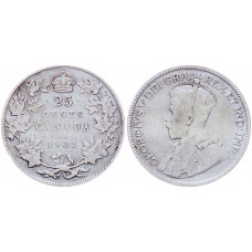 25 центов 1931 Канада Серебро VF KM# 24a 4