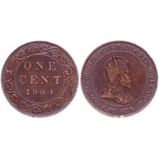 1 цент 1904 Канада XF+ KM# 8  Эдуард 7. 