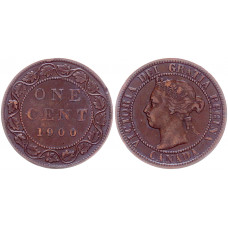 1 цент 1900 Канада XF KM# 7  Королева Виктория. 