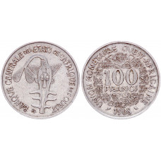 100 франков 1968 Французская Западная Африка XF KM # 4. 