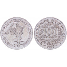 100 франков 1969 Французская Западная Африка XF KM # 4.