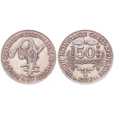 50 франков 1997 Французская Западная Африка XF KM # 6. 