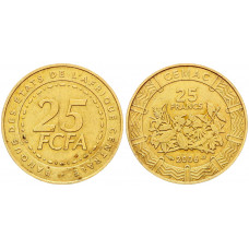 25 франков 2006 Французская Западная Африка XF KM # 9. 