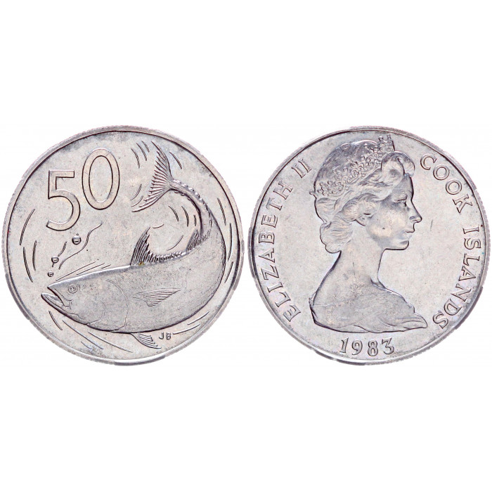 Острова Кука 50 центов 1983 год KM# 6.1 Фауна. Рыба. UNC