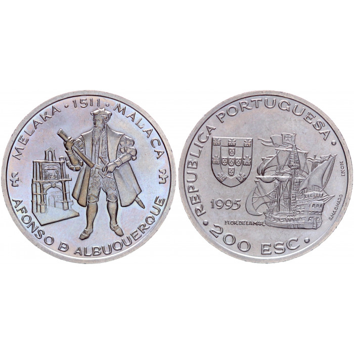 Португалия 200 эскудо 1995 года Алфонсу де Албукерки KM# 681 UNC  