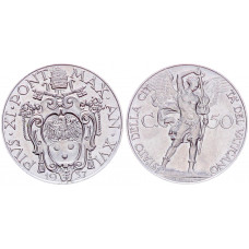 Ватикан 50 чентезимо 1937 Папа Пий 12 KM# 34, UNC