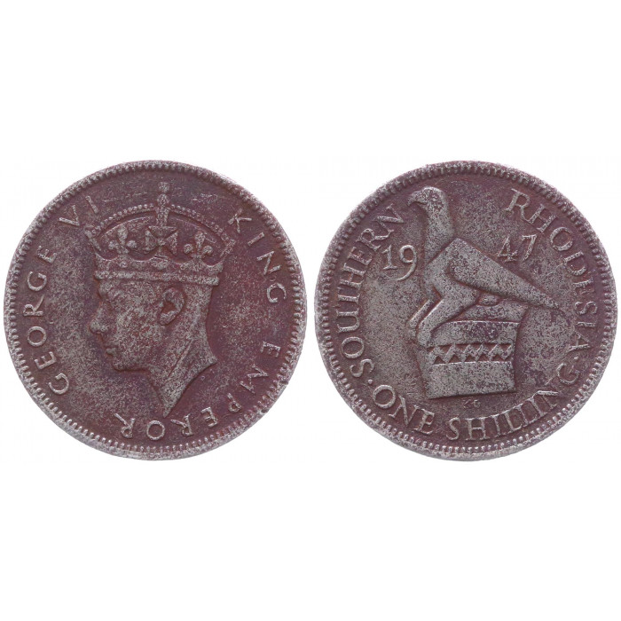 Южная Родезия 1 шиллинг 1947 KM# 16b,  VF