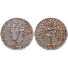 Южная Родезия 1/2 кроны 1947 KM# 15b, XF