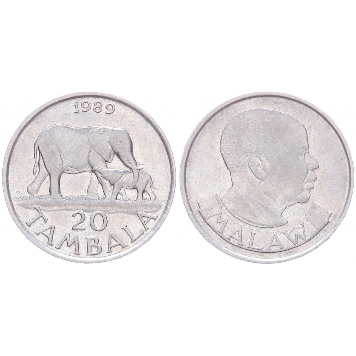Малави 20 тамбал 1989 KM# 11a, UNC