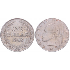 Либерия 1 доллар 1968 KM# 18a,. XF