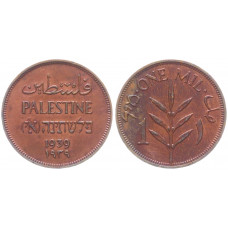 Британская Палестина 1 милей 1939 KM# 1,  XF