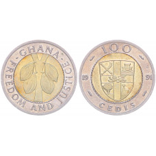 Гана 100 седи 1991 KM# 32, UNC