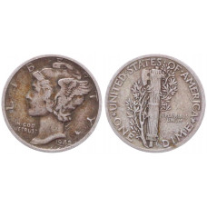 США 10 центов 1943 Серебро KM# 140 XF