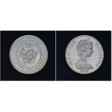 Остров Мэн 1 крона 1980 год. 200 лет Скаковых; дерби, KM# 63. UNC