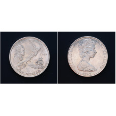 Новая Зеландия 1 Доллар 1969 год. "200 лет путешествию капитана Кука"; KM# 40, UNC