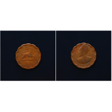 Эфиопия 25 Центов 1944 год. Круг с волнообразным краем, KM# 36, XF 