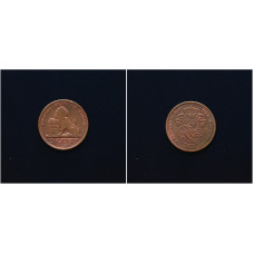 Бельгия 2 Сантима 1870 год. KM# 35, XF