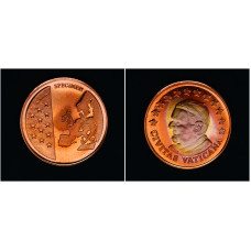 Ватикан 2 Цента. Пробная монета Евросоюза (SPECIMEN), UNC