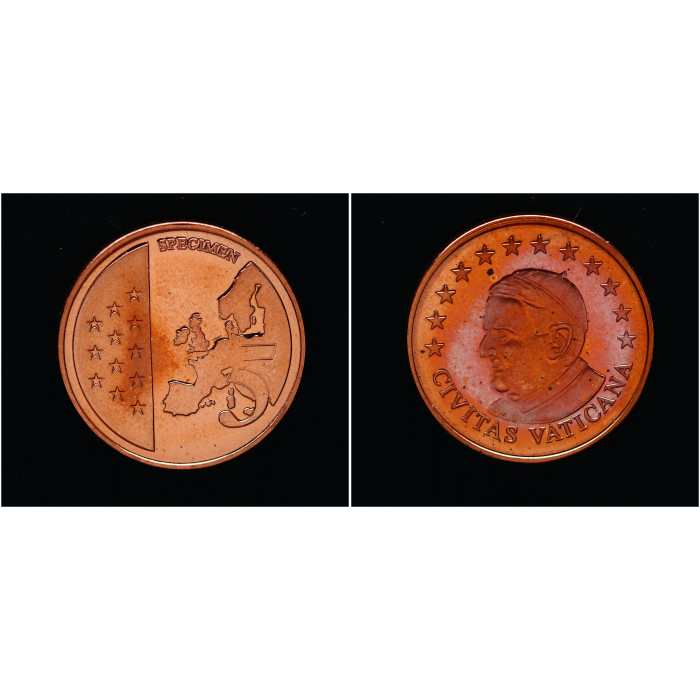 Ватикан 5 Центов. Пробная монета Евросоюза (SPECIMEN), UNC