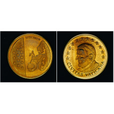 Ватикан 50 Центов. Пробная монета Евросоюза (SPECIMEN), UNC