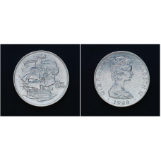  Гибралтар 1 Крона 1980 год. "175 лет со дня смерти Горацио Нельсона"; KM# 12, UNC