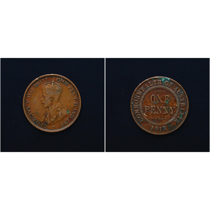Австралия 1 Пенни 1913 год. KM# 23, XF